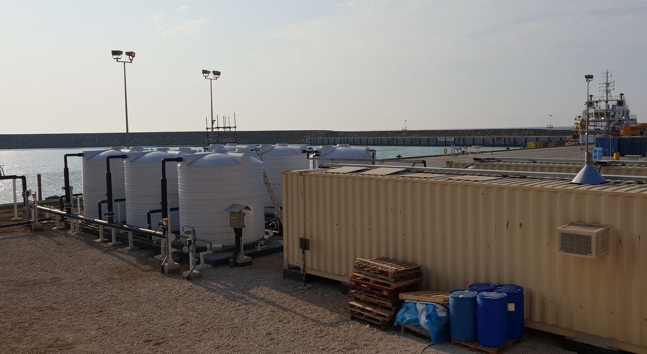 Water tanks. PETRONAS project, Kiyanly/Turkmenistan